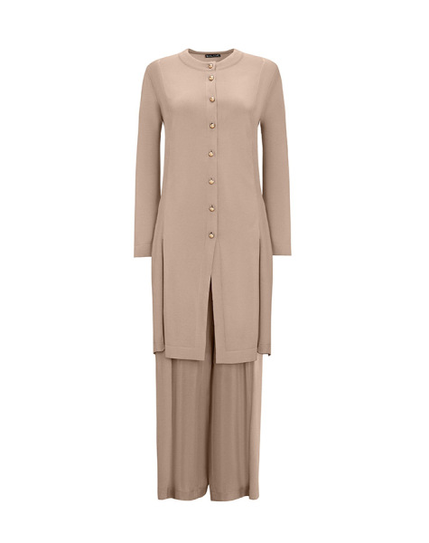 T25Y-7006 Gathered Waist Wide Leg Cupro - 8
