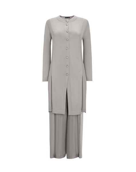 T25Y-7006 Gathered Waist Wide Leg Cupro - 10