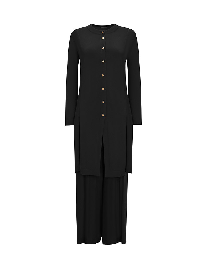 T25Y-7006 Gathered Waist Wide Leg Cupro - 12