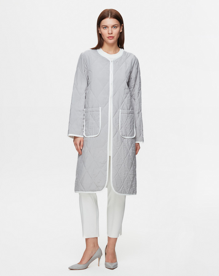 T25Y-8003 Quilted Solid Color Jacket - 3