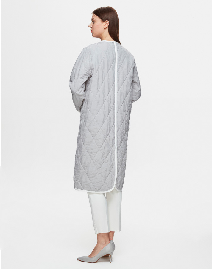 T25Y-8003 Quilted Solid Color Jacket - 4