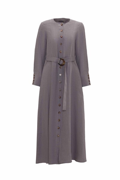 Beli Kemerli Antrasit Ceket - 1