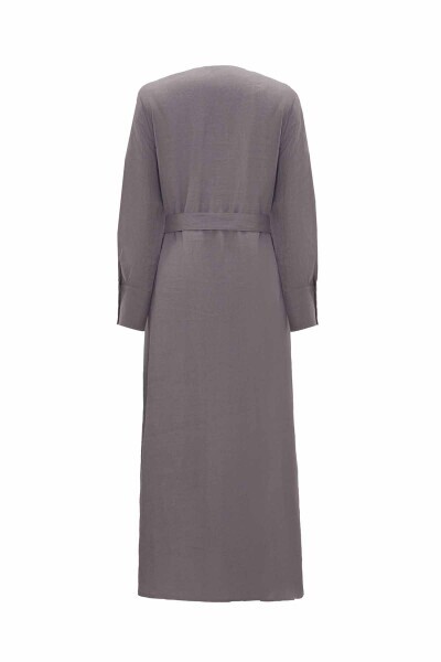 Beli Kemerli Antrasit Ceket - Miss Dalida (1)