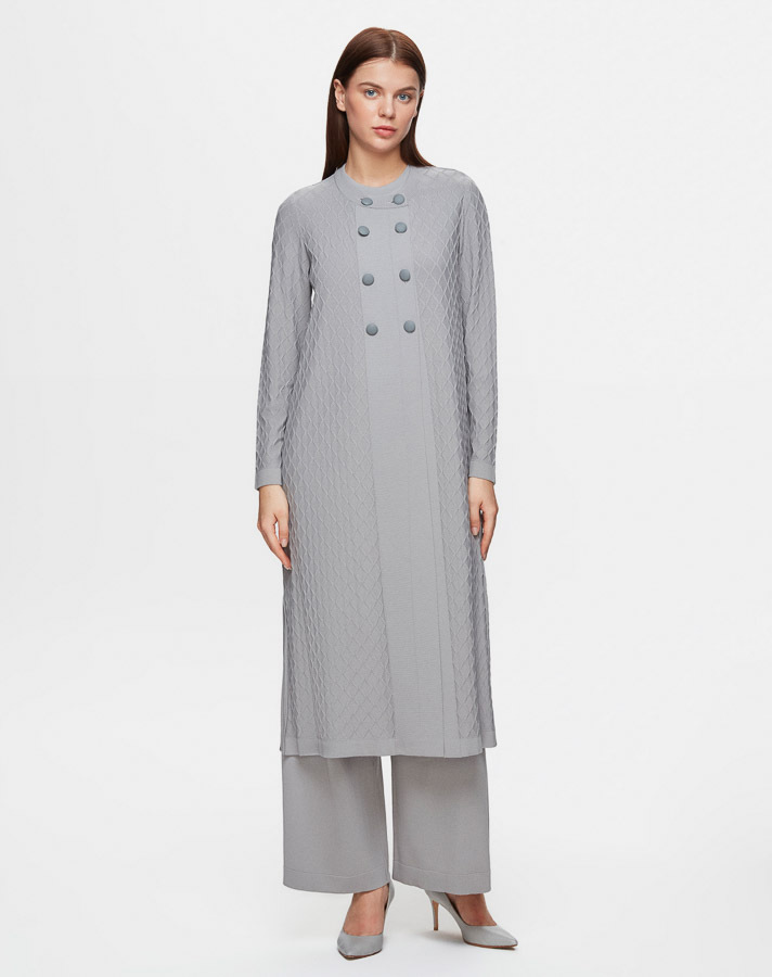 T25Y-9002 Bakvala Textured Knitwear Cardigan - 1