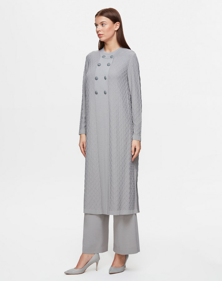 T25Y-9002 Bakvala Textured Knitwear Cardigan - 2