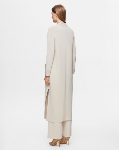  T25Y-9003 V-Neck Long Cardigan with Holding Detail - 4