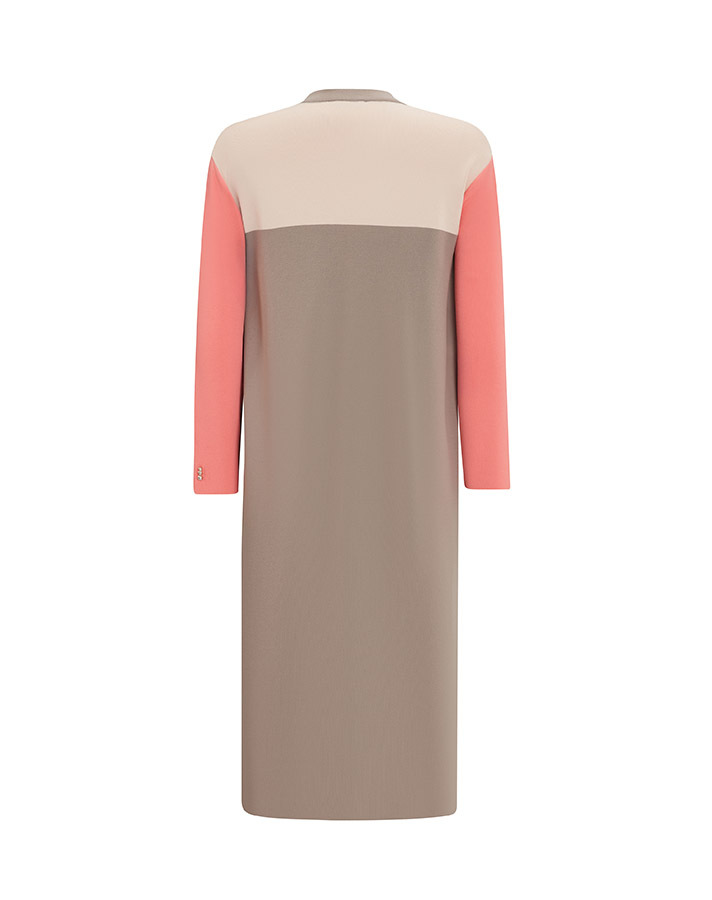 T25Y-9009 Zippered Three Color Long Cardigan - 7