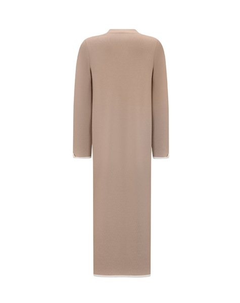 T25Y-9013 Collar Detailed Agraffiti Long Cardigan - 7