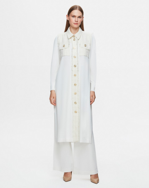 T25Y-9016 Classic Cardigan with Tassel and Button Detail - 1
