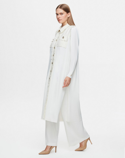 T25Y-9016 Classic Cardigan with Tassel and Button Detail - 4