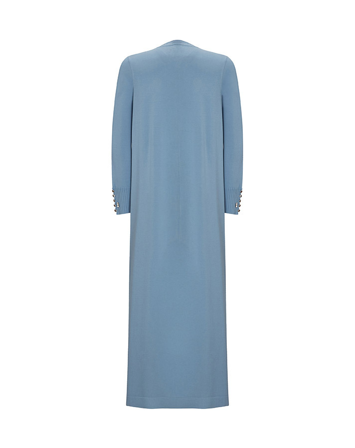 T25Y-9020 Round Collar Buttoned Long Cardigan - 8