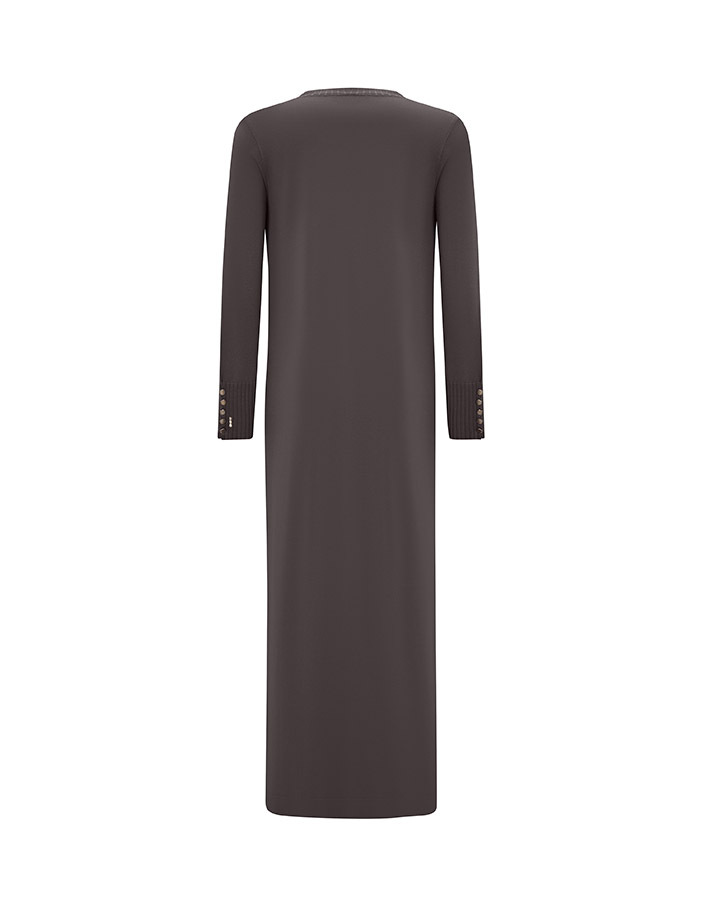 T25Y-9020 Round Collar Buttoned Long Cardigan - 11