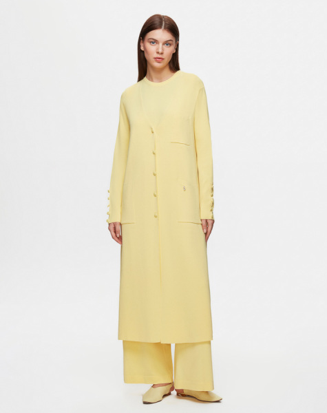 T25Y-9026 Three Pocket Clean Cut Long Cardigan - 3