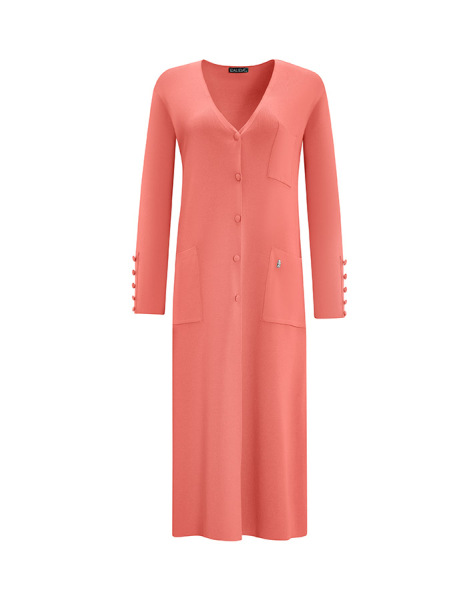 T25Y-9026 Three Pocket Clean Cut Long Cardigan - 7