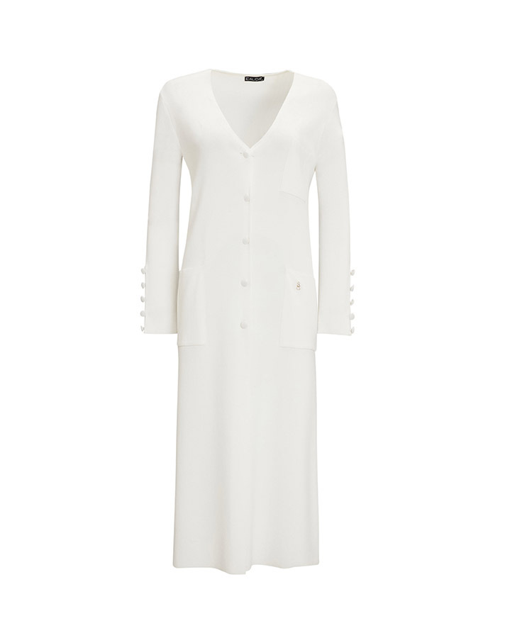 T25Y-9026 Three Pocket Clean Cut Long Cardigan - 11