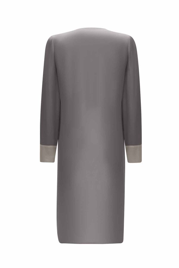 Two-Tone V-Neck Linen Jacket - 7