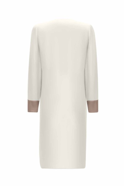 Two-Tone V-Neck Linen Jacket - 9