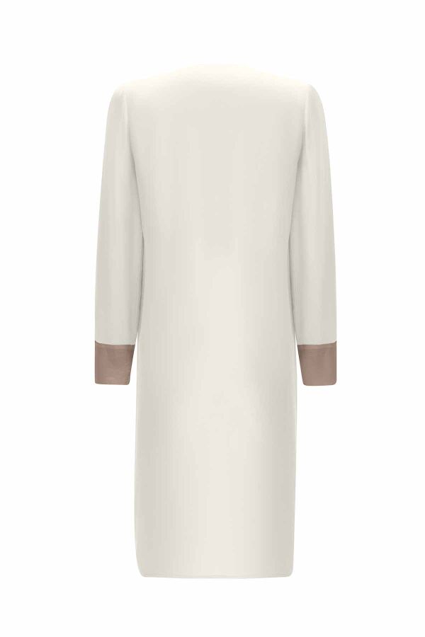 Two-Tone V-Neck Linen Jacket - 9