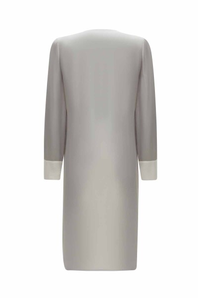 Two-Tone V-Neck Linen Jacket - 11
