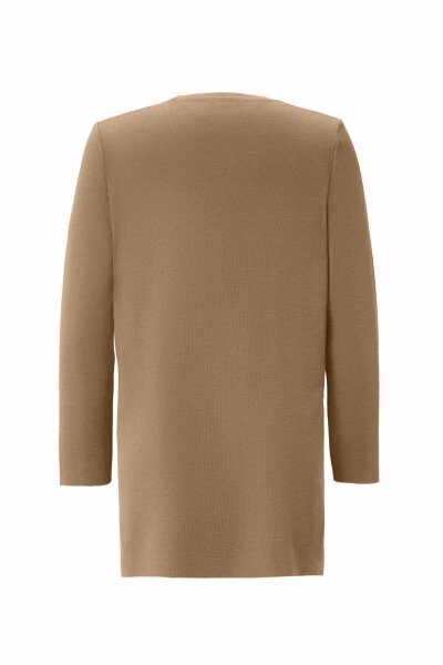 Uzun Kollu Basic Triko Camel Tunik - 2