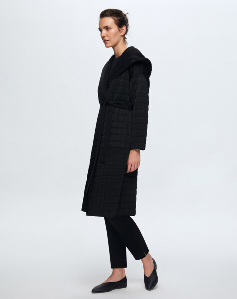 T24K-9026 Quilted Cardigan with Waist Belt - 8