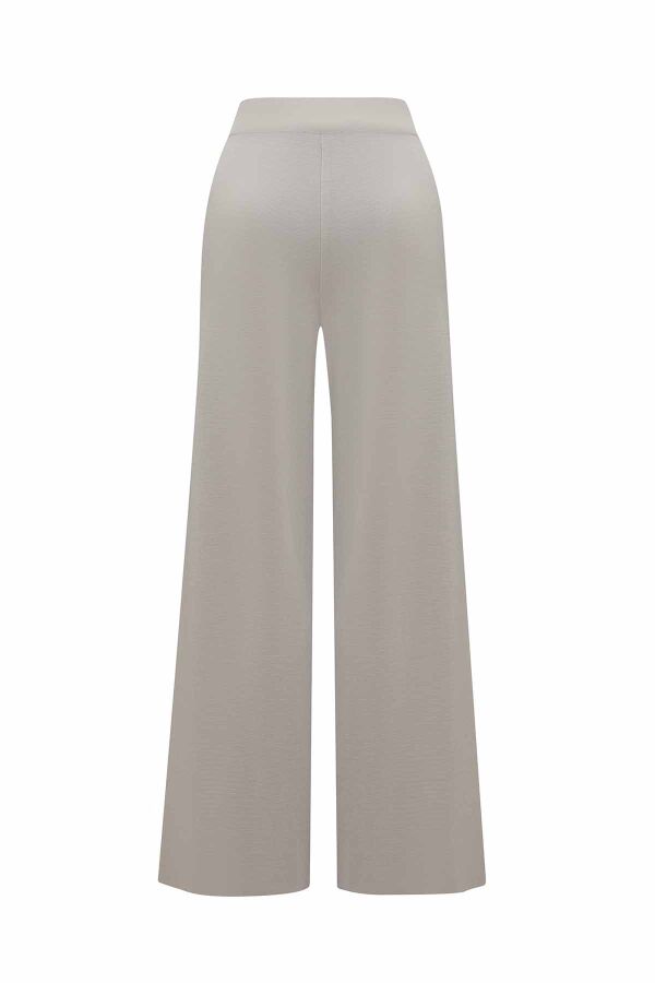 Wide Leg Knit Stone Color Pants - 2