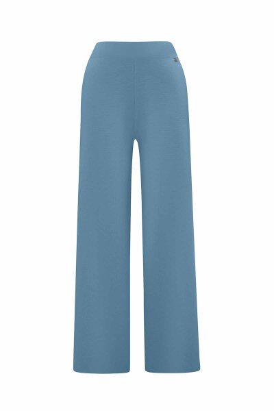 Wide Leg Light Blue Knit Pants 