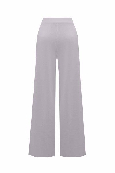 Wide Leg Lilac Knit Pants - 2