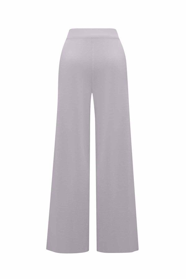 Wide Leg Lilac Knit Pants - 2