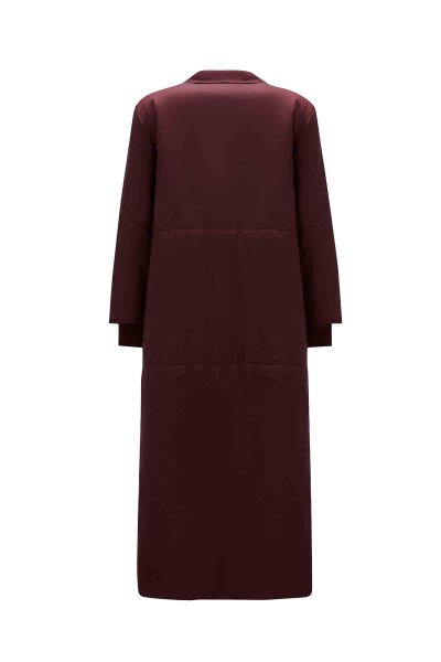Zipped Long Burgundy Coat - 6